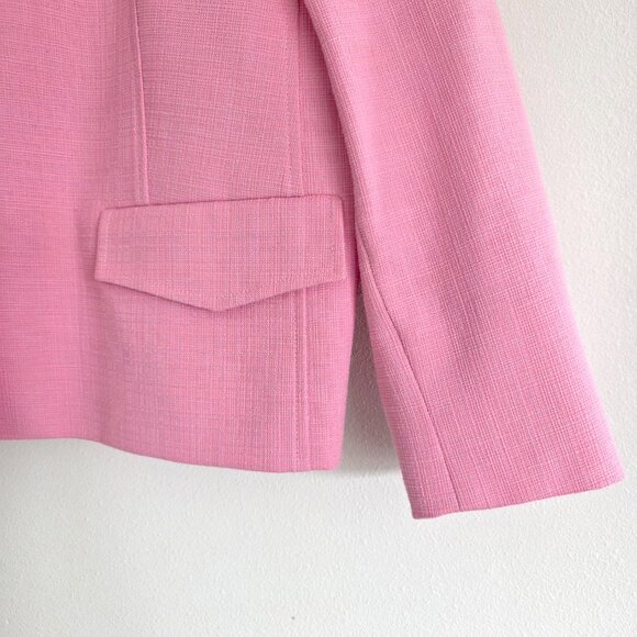ME+EM Pink Tailored Blazer Luxury British Designer Jacket Cotton Blend Timeless - Picture 14 of 15